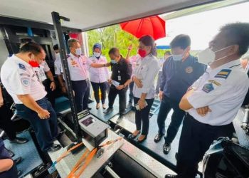 BPTD Wilayah XXI Sulut Pinjamkan Mobil Pengujian Berkala Kendaraan Bermotor ke Pemkab Bolmut