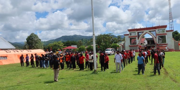 Baguna DPC PDIP Bolsel Gelar Simulasi Penangulangan Bencana