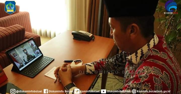 Bupati dan Wabup Bolsel Mengikuti Pelatihan Yang Digelar Mendagri Secara Virtual