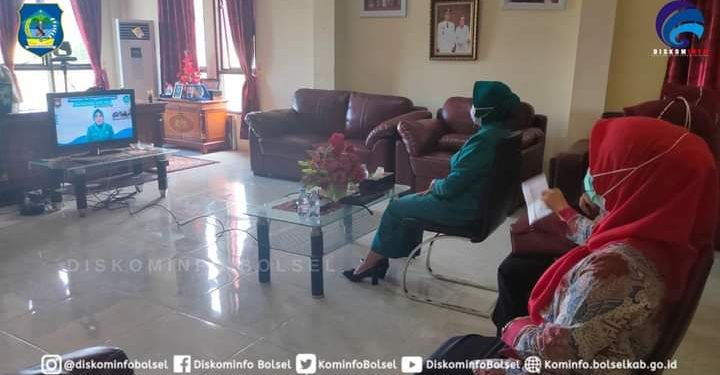 Dilaksanakan Secara Virtual, Selpian Kamaru-Manoppo Ikuti Pelantikan TP-PKK Pusat