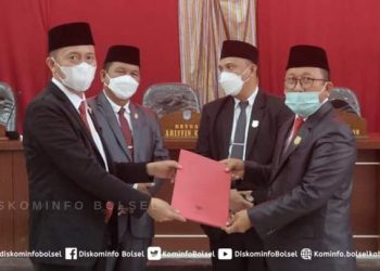 Pemkab Sampaikan Usulan Tiga Ranperda ke DPRD Bolsel