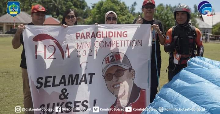 Bupati Bolsel Buka Kegiatan H2M Paragliding Mini Competition