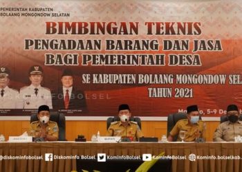 Bupati Buka Kegiatan Bimtek Barjas Untuk Pemdes se Bolsel