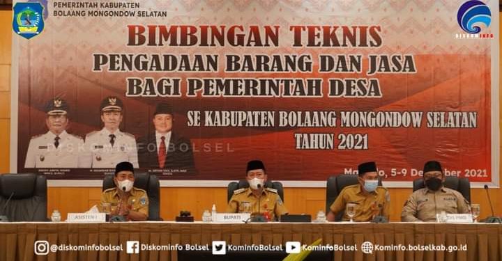 Bupati Buka Kegiatan Bimtek Barjas Untuk Pemdes se Bolsel