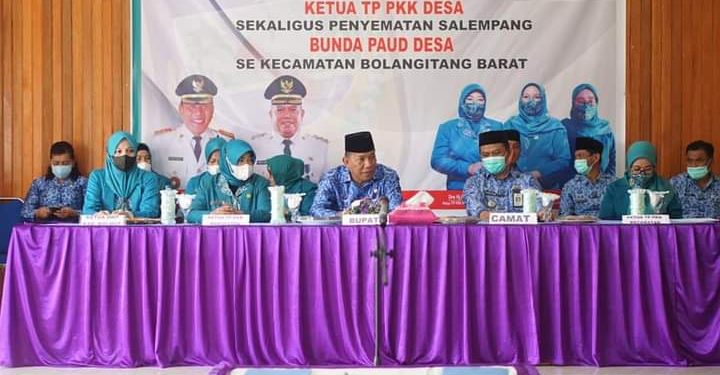 Depri Hadiri Pelantikan TP-PKK dan Bunda PAUD Desa se Kecamatan Bolbar