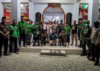 Pastikan Perayaan Ibadah Natal Aman, GP Ansor Bolsel Turun Pengamanan di Gereja