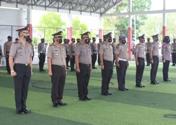 30 Personil Polres Bolsel Naik Pangkat