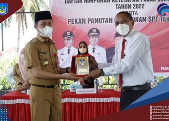 Bupati Bolsel Hadiri Penyerahan SPPDT, DHKP 2022 dan Pekan Panutan Pelaporan SPT 2021