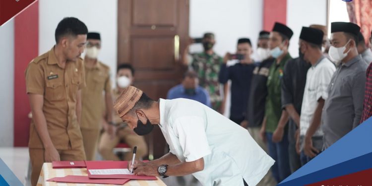 Disaksikan Bupati, Kapolres dan Danramil Calsang se Bolsel Deklarasikan Pilsang Damai 2022