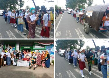 Ikut Pawai Pembangunan, Puskesmas Bintauna Tampil Dengan Ragam Fashion