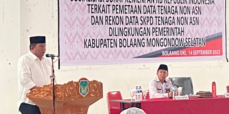 Buka Kegiatan Rekon Data Tenaga Non ASN Bolsel, ini yang Diharapkan Wabup Deddy Abdul Hamid
