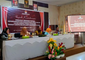 Jelang Verifikasi Faktual, KPU Bolmut Gelar Rakor Bersama Parpol Calon Peserta Pemilu 2024