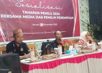 Gelar Sosialisasi Tahapan Pemilu 2024,KPU Bolmut Gandeng Organisasi Perempuan dan Media