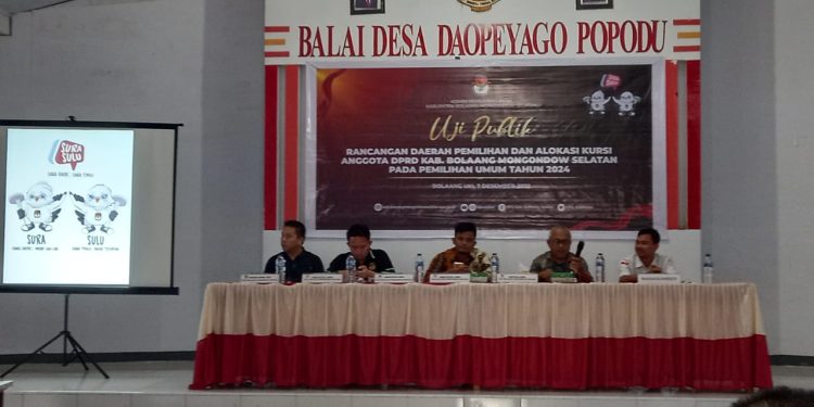 KPU Bolsel Gelar Uji Publik Rancangan Dapil dan Alokasi Kursi DPRD pada Pemilu 2024