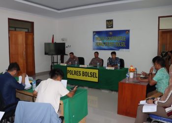 Gelar Press Conference, Polres Bolsel Berhasil Ungkap Kasus Pencurian Traktor dan Pencabulan
