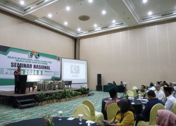 Bupati Iskandar Kamaru Ikuti Seminar Nasional Pemilu 2024 dan Resesi