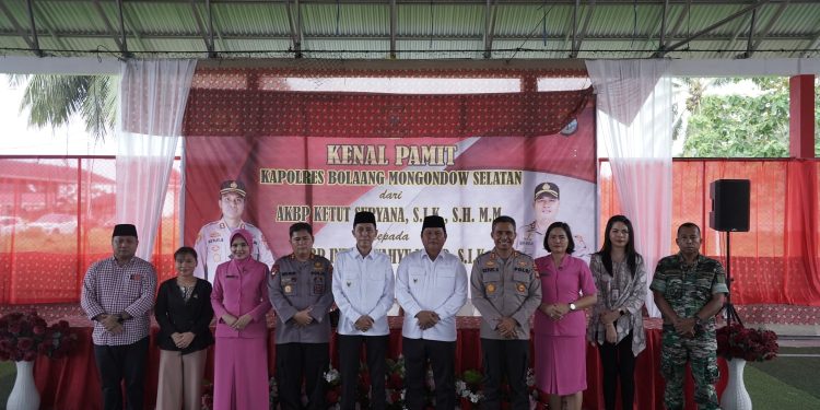 Bupati dan Wabup Hadiri Kenal Pamit Kapolres Bolsel