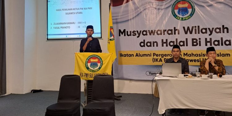 Sah! Zulkarnain Kamaru Terpilih Ketua IKA PMII Sulut Periode 2023-2028