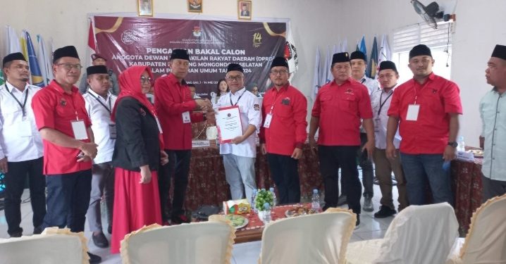 DPC PDI Perjuangan Bolsel Resmi Mendaftarkan 20 Calegnya di KPU, Berikut Daftar Nama Beserta Dapilnya