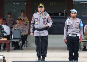 Kapolres Bolsel Pimpin Apel Gelar Pasukan Operasi Patuh Samrat 2023