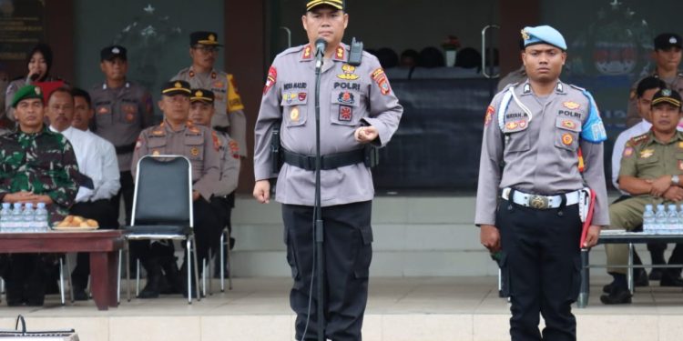 Kapolres Bolsel Pimpin Apel Gelar Pasukan Operasi Patuh Samrat 2023