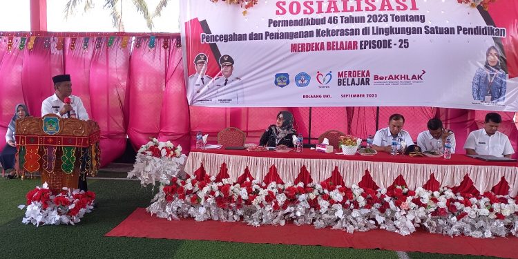 Disdikbud Bolsel Gelar Sosialisasi Permendikbudristek No 46 Tahun 2023 Tentang PPKSP