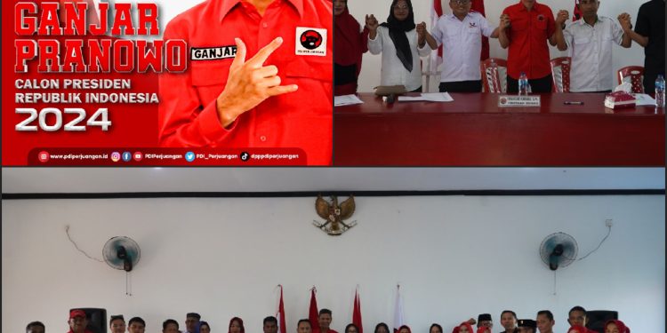 PDI Perjuangan, PPP dan Perindo Bolsel Bentuk Tim Pemenangan Ganjar Pranowo Capres 2024