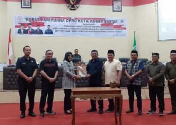 DPRD Kotamobagu Gelar Paripurna LKPJ Wali Kota Sekaligus Penyampaian Ranperda Perizinan Berusaha