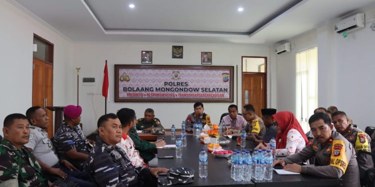 Bersama Lintas Sektor, Polres Bolsel Gelar Rakor Awal Pengamanan Pemilu Serentak 2024