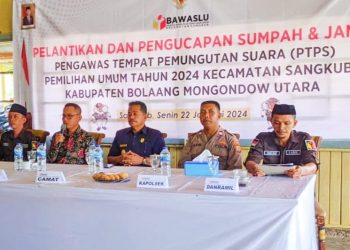 277 Pengawas TPS Telah Dilantik, Ini Pesan Bawaslu Bolmut