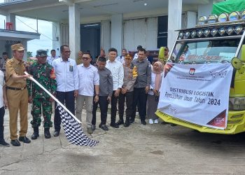 Dilepas Bupati, KPU Bolsel Mulai Distribusikan Logistik Pemilu 14 Februari 2024