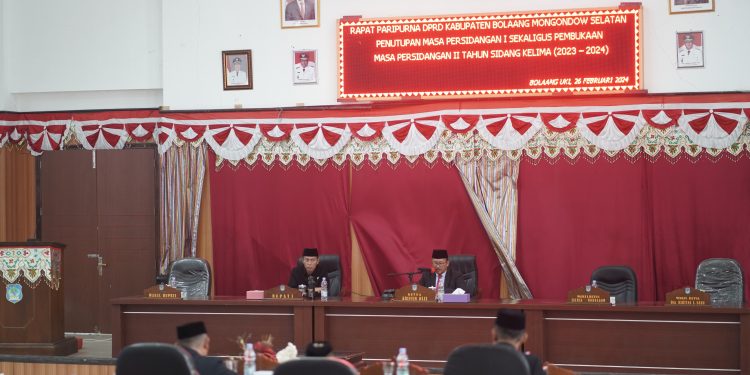 DPRD Bolsel Gelar Paripurna Tutup dan Buka Masa Sidang 2023-2024