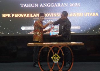 Bupati Iskandar Kamaru Serahkan Dokumen LKPD Unaudited 2023 ke BPK-RI Perwakilan Sulut