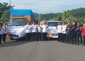 Pemkab Bolsel Kirimkan Bantuan Untuk Korban Erupsi Gunung Ruang di Sitaro