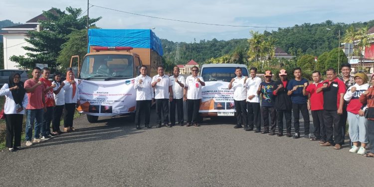 Pemkab Bolsel Kirimkan Bantuan Untuk Korban Erupsi Gunung Ruang di Sitaro