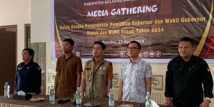 Gelar Gathering, KPU Bolmut Ajak Media Sukseskan Pilkada 2024