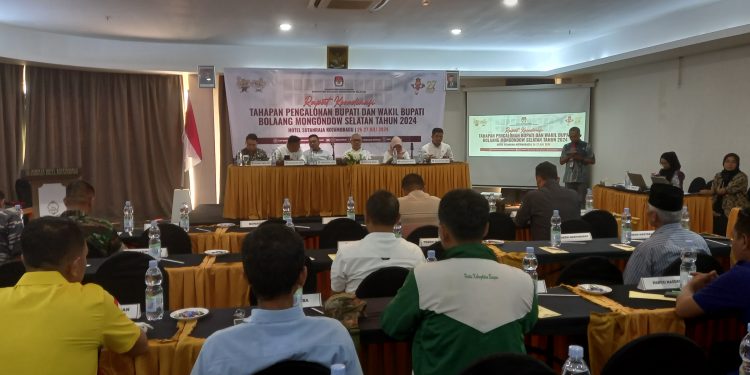KPU Bolsel Gelar Rakor Jelang Tahapan Pencalonan Bupati dan Wabup