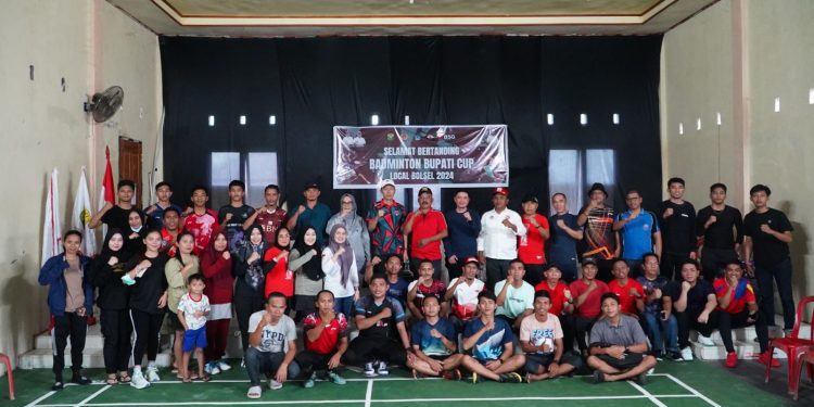 Jadi Ajang Seleksi Atlet, Bupati Iskandar Buka Kejuaraan Badminton Bupati Cup Lokal Bolsel 2024