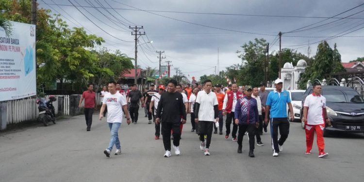 Jelang HUT Ke-16 Bolsel, Pemkab Bolsel Gelar Jalan Sehat dan Senam Zumba
