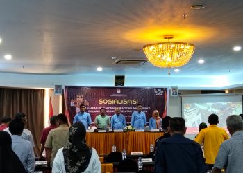 Diikuti Pengurus Parpol, KPU Bolsel Gelar Sosialisasi Tahapan Pencalonan Bupati dan Wabup 2024