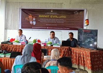 Bersama Anggota PPK, KPU Bolsel Gelar Evaluasi Coklit Pilkada Serentak 2024