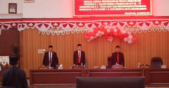 Dihadiri Bupati dan Wabup, DPRD Bolsel Gelar Paripurna Mendengarkan Pidato Presiden dalam HUT ke-79 RI