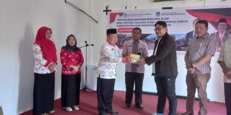 Pemkab Bolsel Terima Bantuan Bencana Alam dari BPMP Provinsi Sulut