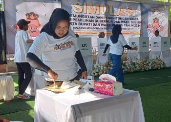 KPU Bolsel Gelar Simulasi Pemungutan dan Penghitungan Suara Pilkada Serentak 2024