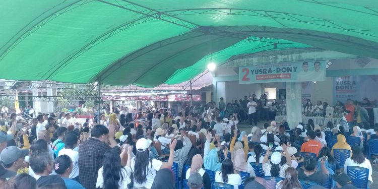 Gelar Kampanye di Ibolian, Lagi Paslon Yusra-Don “Bongkar” Basis Lawan