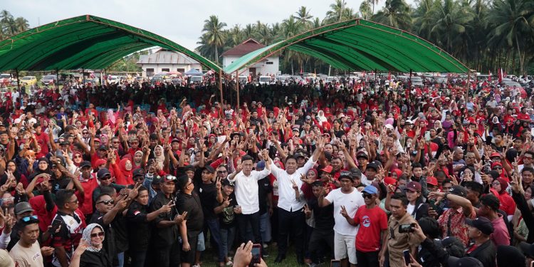 Gelar Kampanye Terbatas, Pasangan IDEAL Merahkan Kecamatan Pinolosian Timur