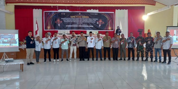 KPU Bolsel Gelar Pleno Rekapitulasi Perhitungan Suara Pilkada Serentak 2024 Tingkat Kabupaten