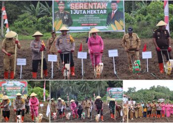 Dukung Asta Cita Program Ketahanan Pangan, Polres Bolsel Gelar Penanaman Jagung