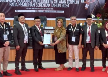 KPU Tetapkan Pasangan Iskandar Kamaru – Deddy Abdul Hamid Jawara Pilkada Bolsel 2024