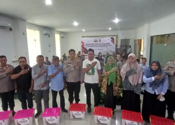 Baksos Polri Presisi, Polres Bolsel Berbagi Berkah Jelang Ramadhan